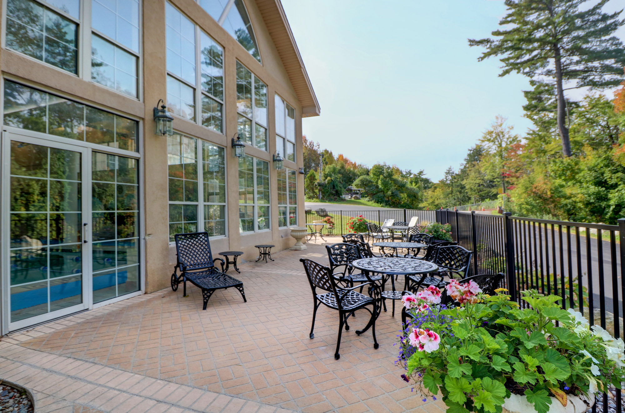 senator inn poolside patio outside