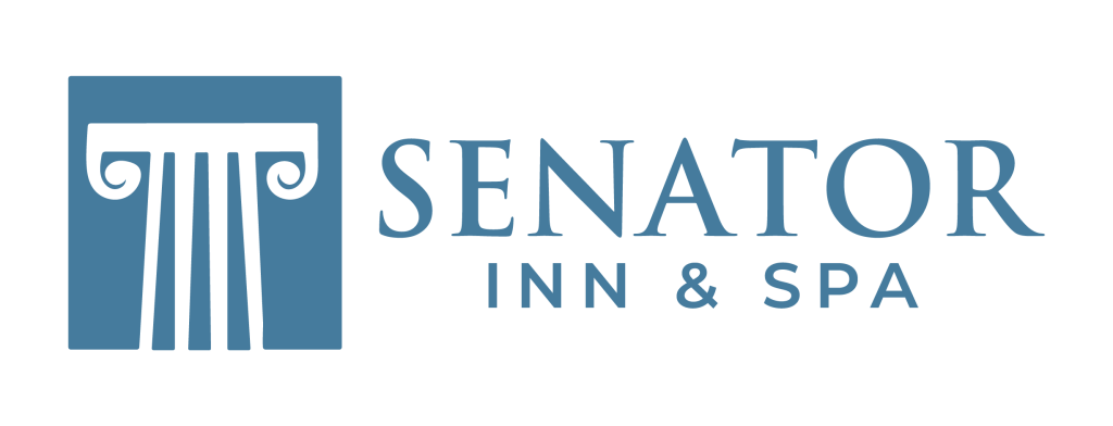 Senator Inn logo horizontal lt blue