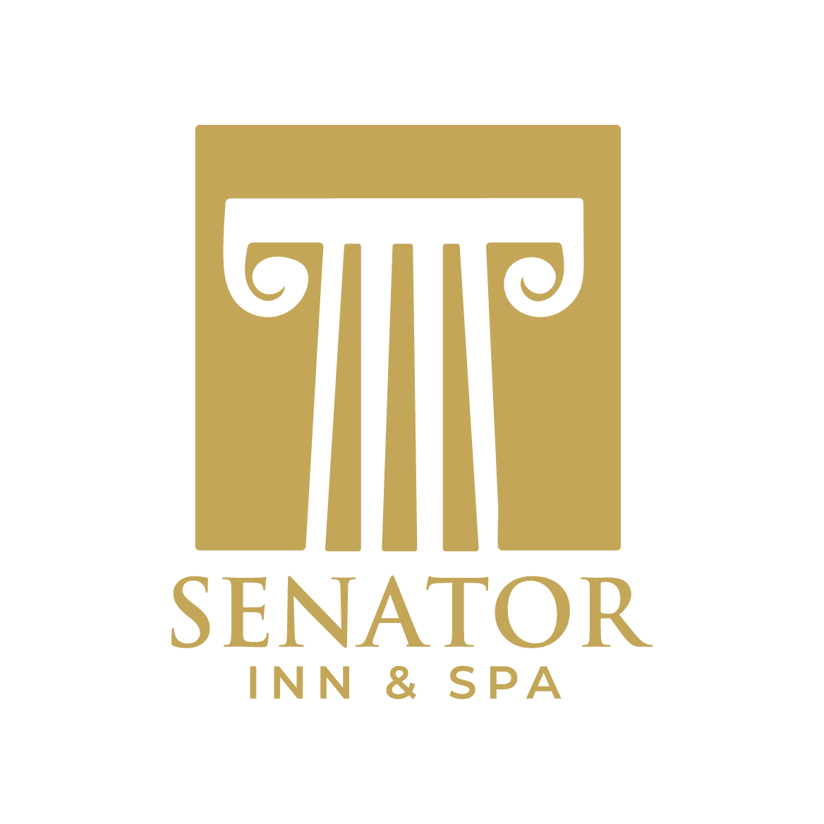 Senator Inn logo square gold