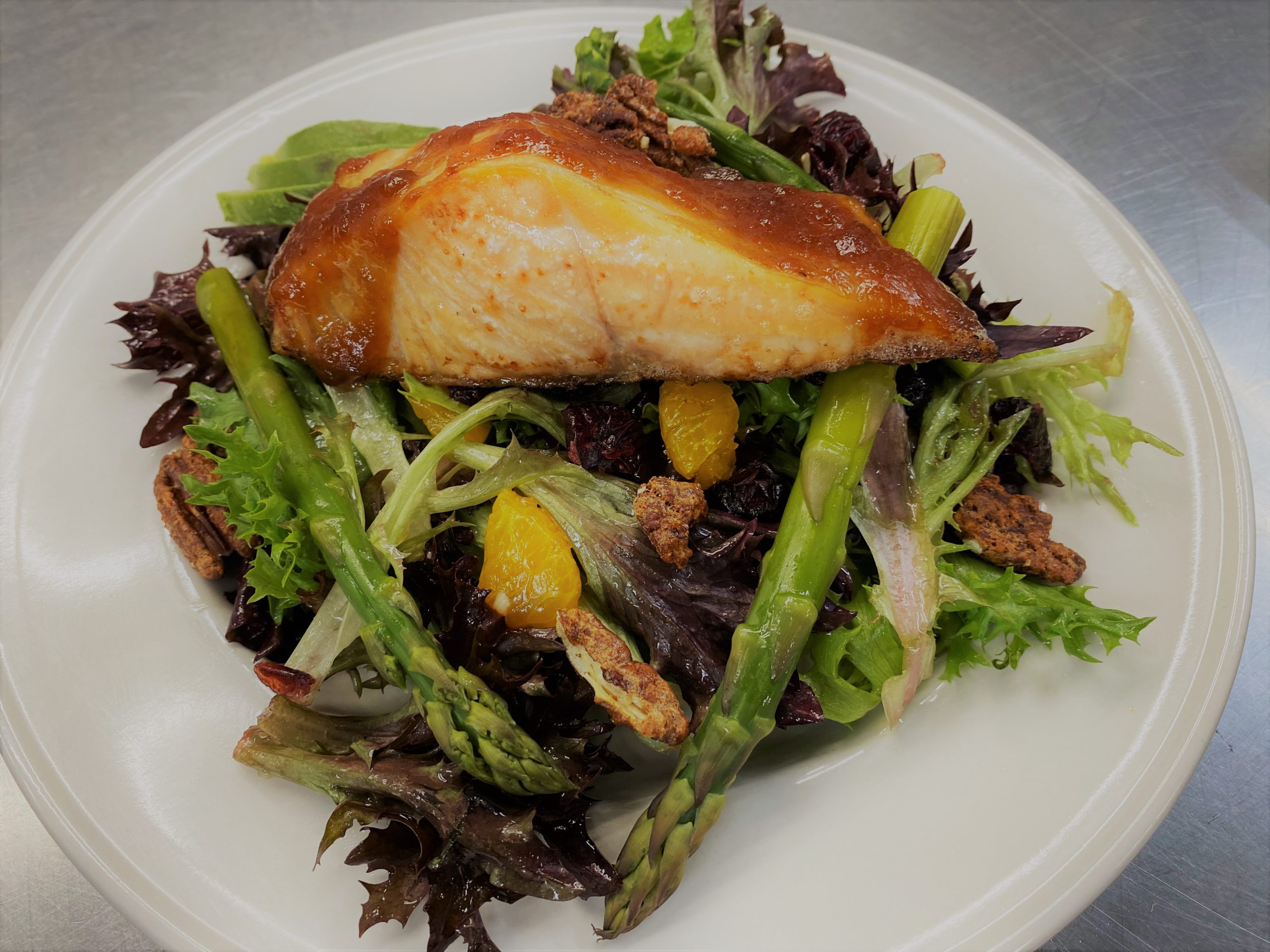 salmon salad spa dining senator inn